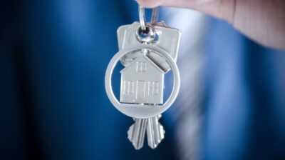 Keys with a house keychain