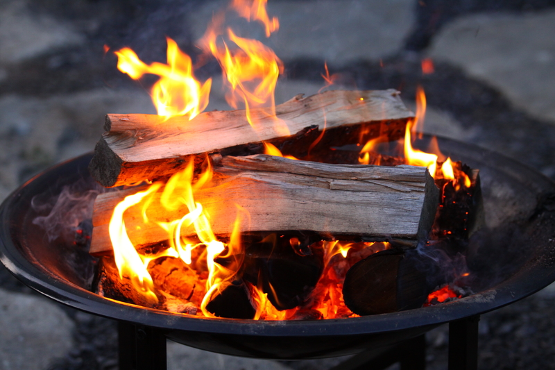 Wood logs burning