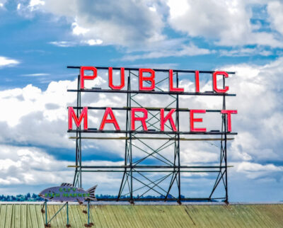 Public market sign